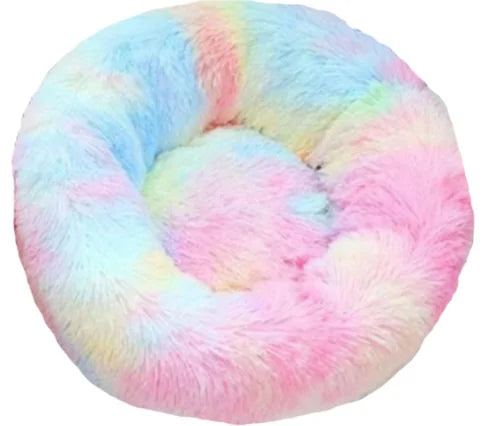 Cozy Round Pet Lounger Bed for Large Dogs and Cats